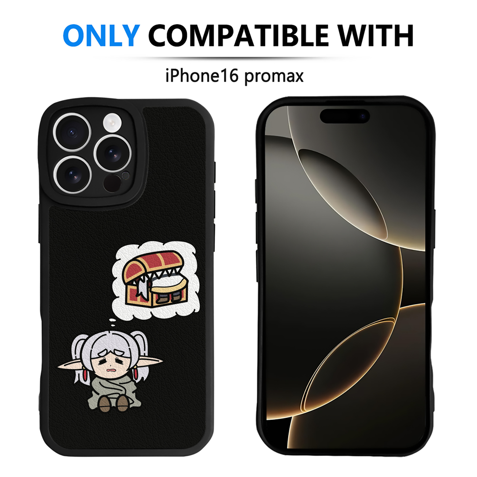 （画像用） 葬送のフリーレン Frieren 【iPhone 16シリーズ対応】シリコンスマホケース（レザー調） 材質：シリコン